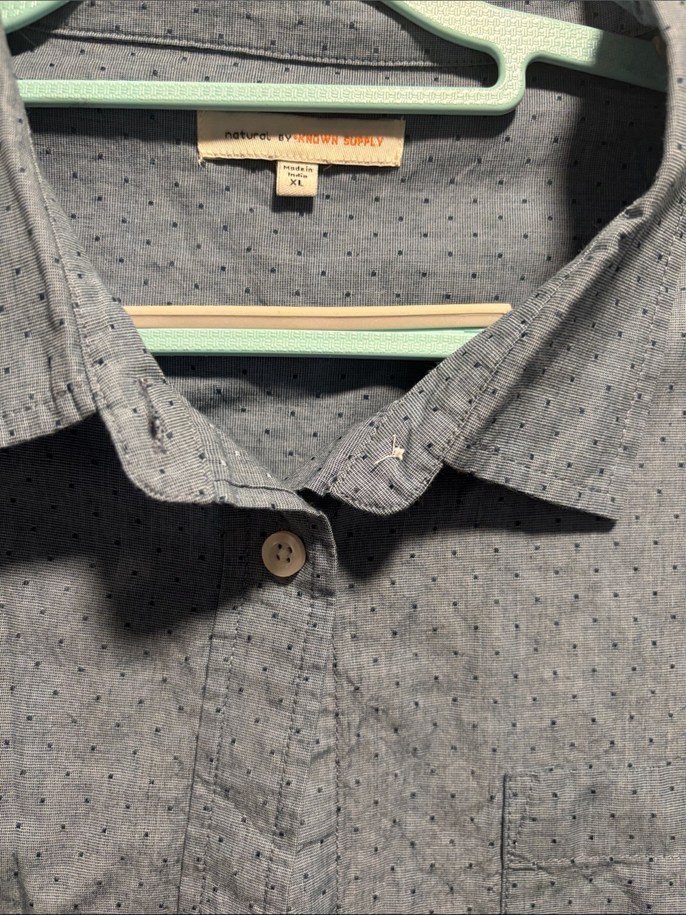 Light Blue Short-Sleeve Button-Down Shirt - Picture 3 of 3